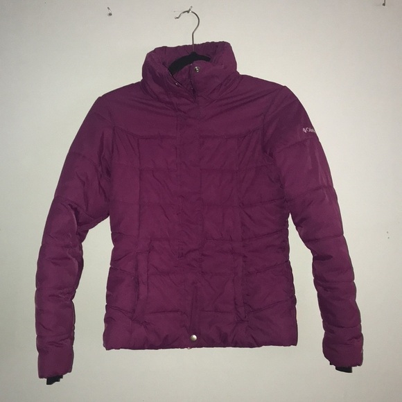 Columbia Puffer Jacket Deep Grape Size XS - Picture 2 of 8